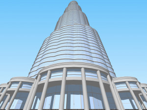 postmodern skyscraper Modello 3D
