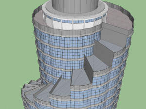 postmodern skyscraper Modello 3D