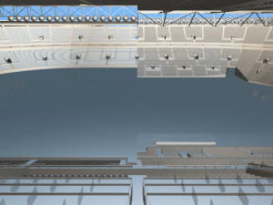 stadium renovation - from athletics to football Modello 3D