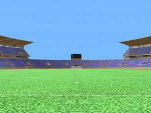 stadium renovation - from athletics to football Modello 3D