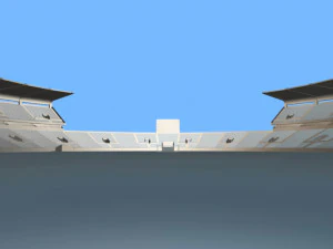 stadium renovation - from athletics to football 3D Model