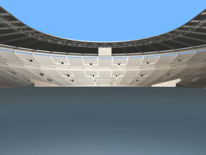 stadium renovation - from athletics to football 3D Model