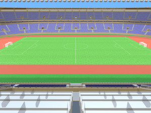 stadium renovation - from athletics to football Modello 3D