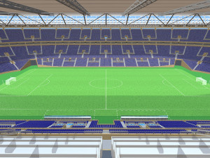 stadium renovation - from athletics to football Modello 3D