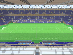 stadium renovation - from athletics to football 3D Model
