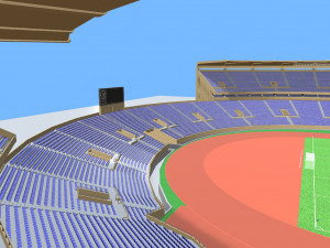 stadium renovation - from athletics to football Modello 3D