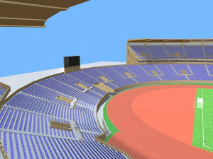 stadium renovation - from athletics to football 3D Model