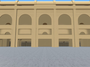 stadium renovation - from athletics to football Modello 3D