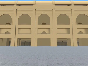 stadium renovation - from athletics to football 3D Model