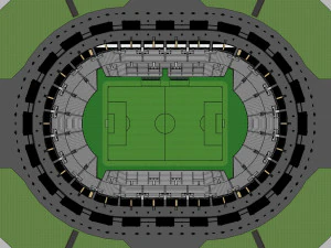 stadium renovation - from athletics to football 3D Model