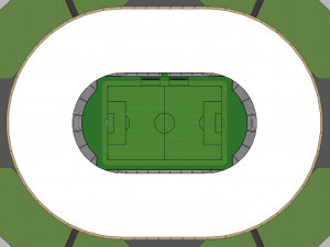 stadium renovation - from athletics to football Modello 3D