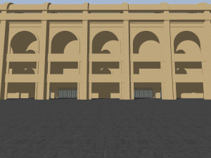stadium renovation - from athletics to football Modello 3D