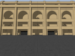stadium renovation - from athletics to football Modello 3D