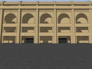 stadium renovation - from athletics to football 3D Model