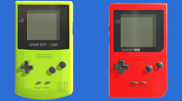 game boy color and pocket Modello 3D .c4d .max .obj .3ds .fbx .stl .blend 