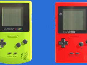 GBC Game boy color in four colors 3D Model in Other 3DExport