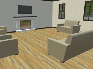 furnished colonial suburban house Modelo 3D