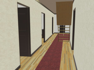 furnished colonial suburban house Modelo 3D
