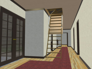 furnished colonial suburban house Modelo 3D