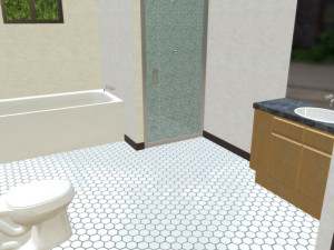 furnished colonial suburban house Modelo 3D
