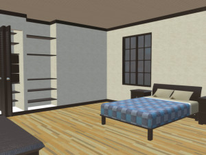 furnished colonial suburban house Modelo 3D