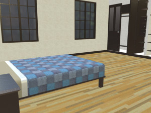 furnished colonial suburban house Modelo 3D