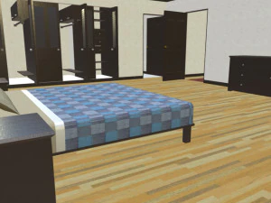 меблированный загородный дом в колониальном стиле 3D Модель