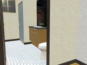 furnished colonial suburban house Modelo 3D