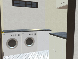 furnished colonial suburban house Modelo 3D