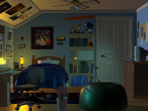 nineties teen bedroom 3D Модель