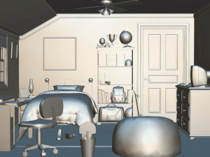 nineties teen bedroom 3Dモデル