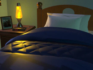 nineties teen bedroom 3D Model