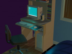 nineties teen bedroom 3Dモデル