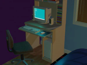 nineties teen bedroom 3D Model