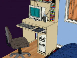 nineties teen bedroom 3D Model