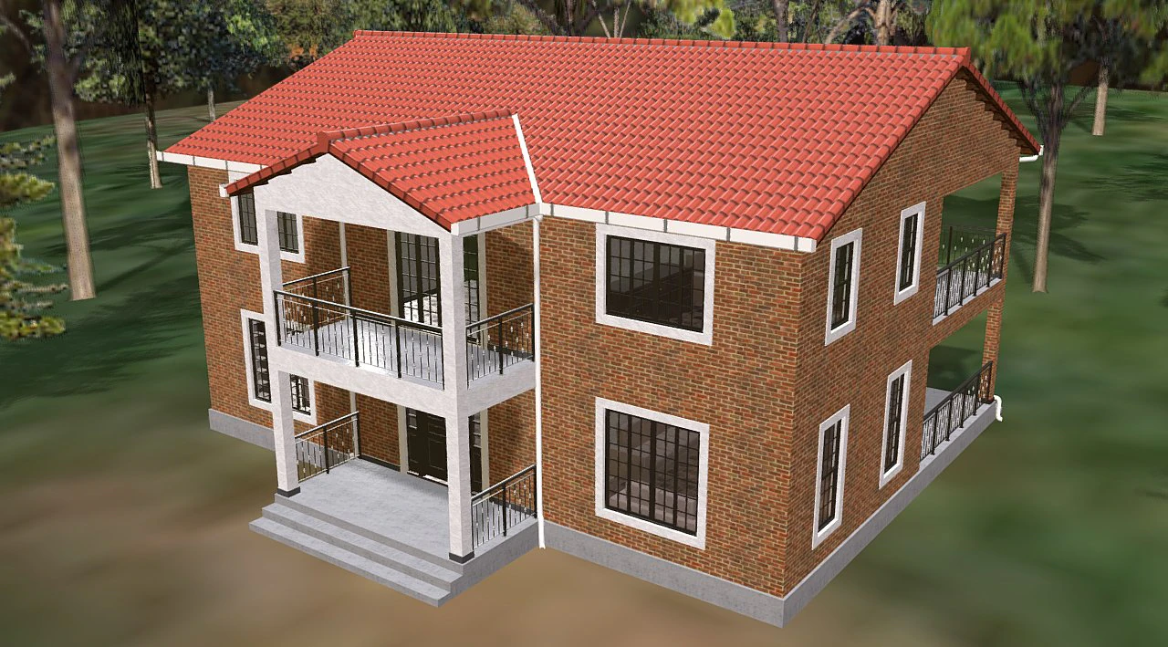 furnished rural house 3D Model .c4d .max .obj .3ds .fbx .stl .blend