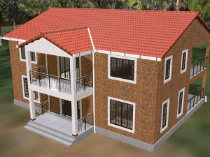 меблированный сельский дом 3D Модель