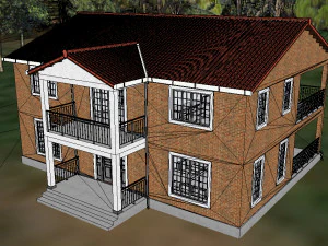 furnished rural house 3D Model