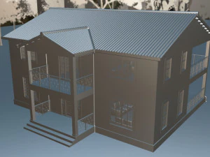 furnished rural house 3D Model