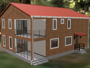 furnished rural house 3D Model