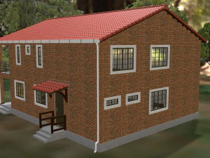 furnished rural house 3D Model