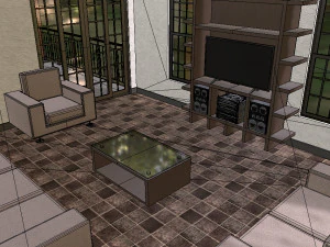 furnished rural house 3D Model