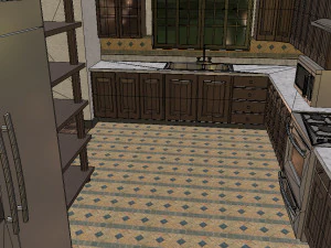 furnished rural house 3D Model