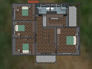 furnished rural house 3D Model