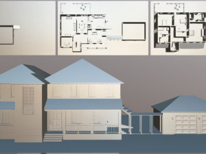 furnished suburban house 3D 모델