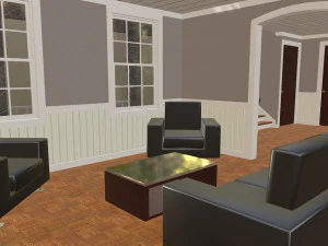 furnished suburban house 3D Model
