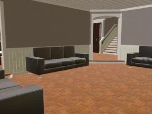 furnished suburban house 3D Model