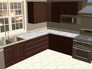 furnished suburban house 3D 모델