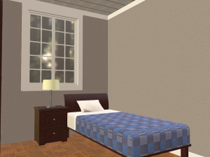 furnished suburban house 3D 모델