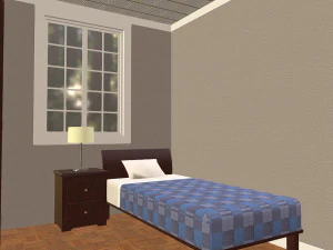 furnished suburban house 3D Model